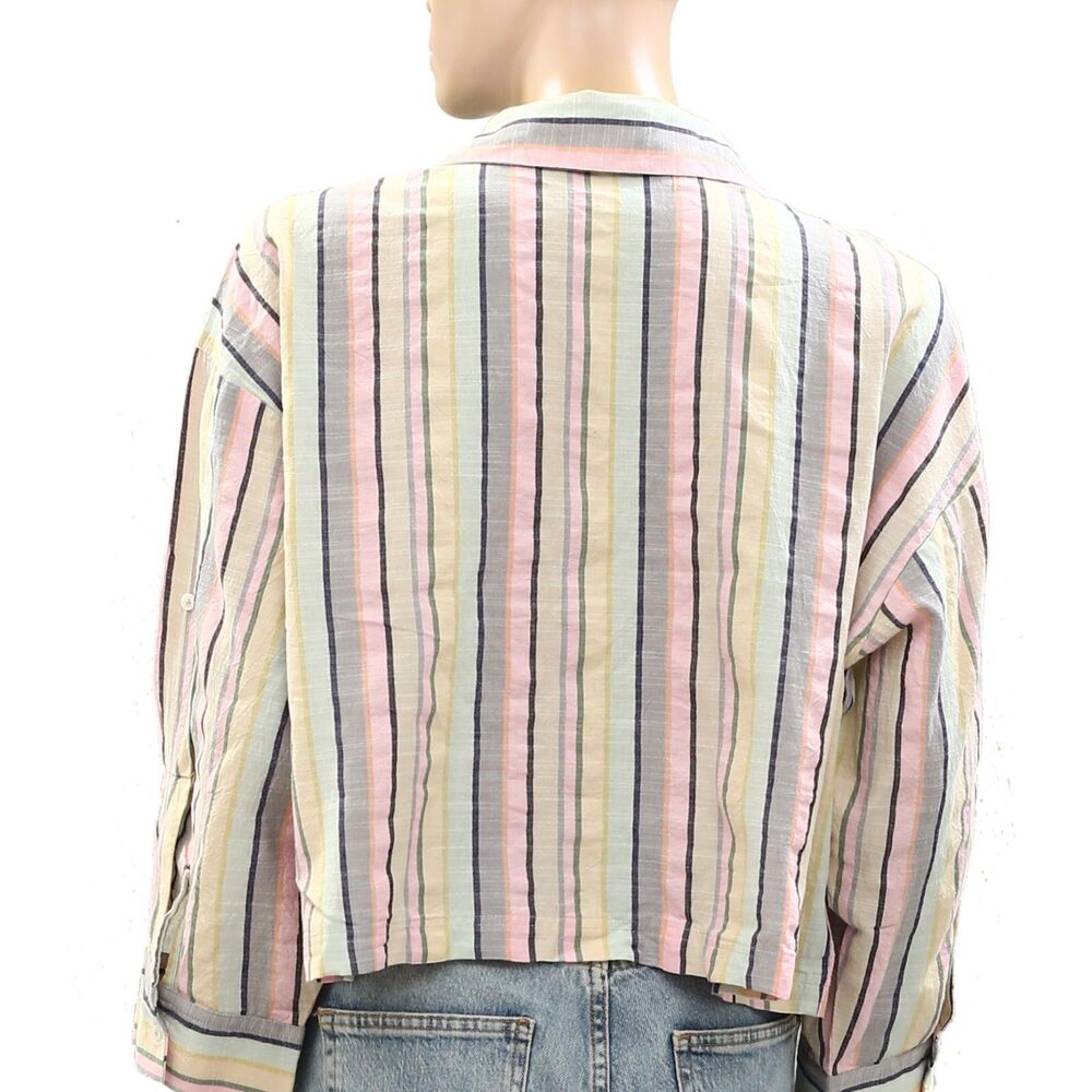 Kerri Rosenthal Sherri Stripe Shirt Blouse Top Buttondown Printed XS New 265029 - Picture 9 of 11